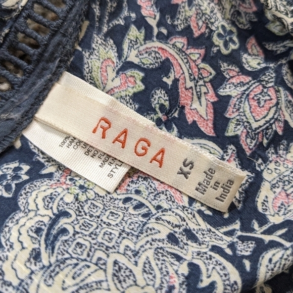 Raga blue pink floral & metallic sleeveless v neck lightweight jumpsuit XS - Picture 12 of 13